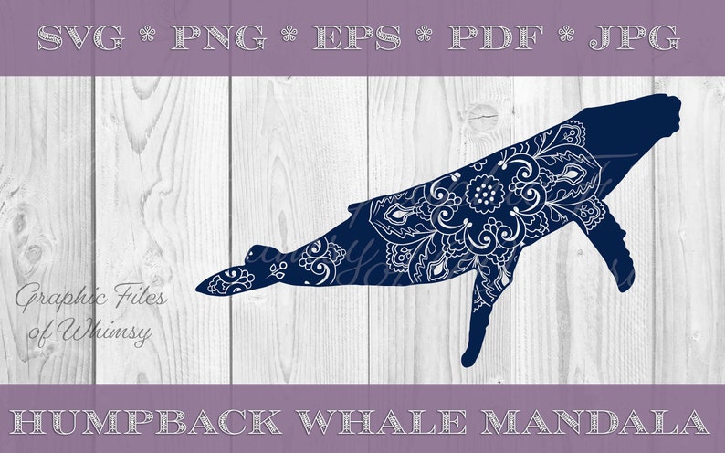 Download Humpback Whale Mandala Svg Zentangle Cut File Scalable Vector Clip Art Art Collectibles