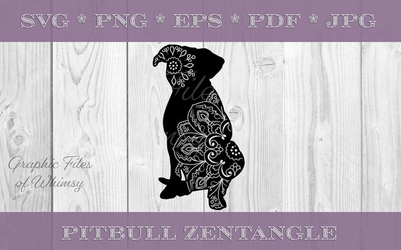 Download Pitbull Terrier Mandala Svg Pittie Zentangle Cut File Scalable Etsy PSD Mockup Templates