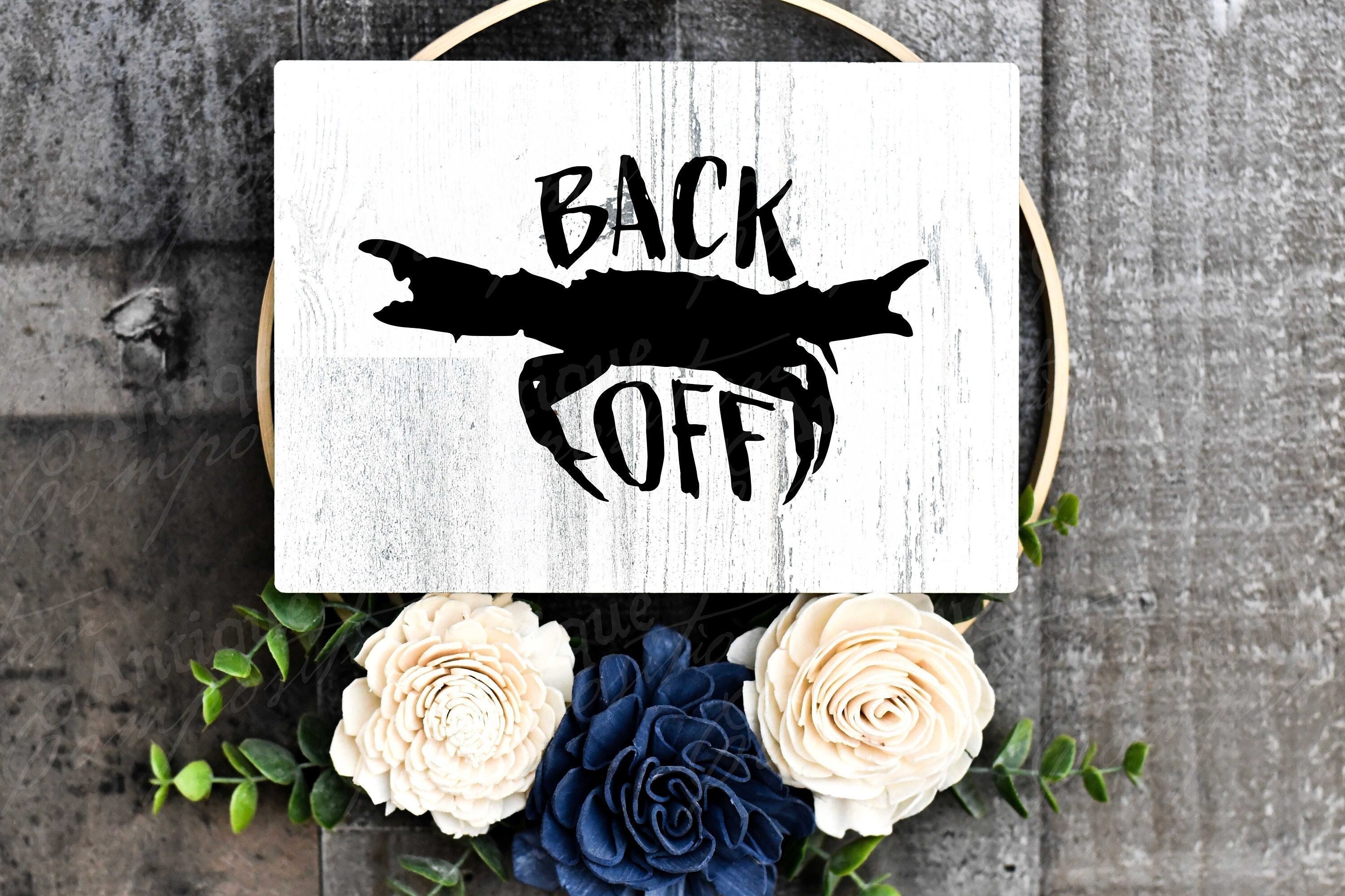 Crab SVG Back off Crab Clip Art Crustacean Silhouette - Etsy