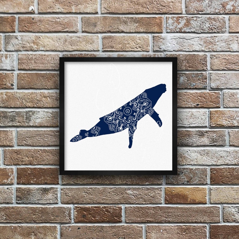 Download Humpback Whale Mandala Svg Zentangle Cut File Scalable Vector Clip Art Art Collectibles