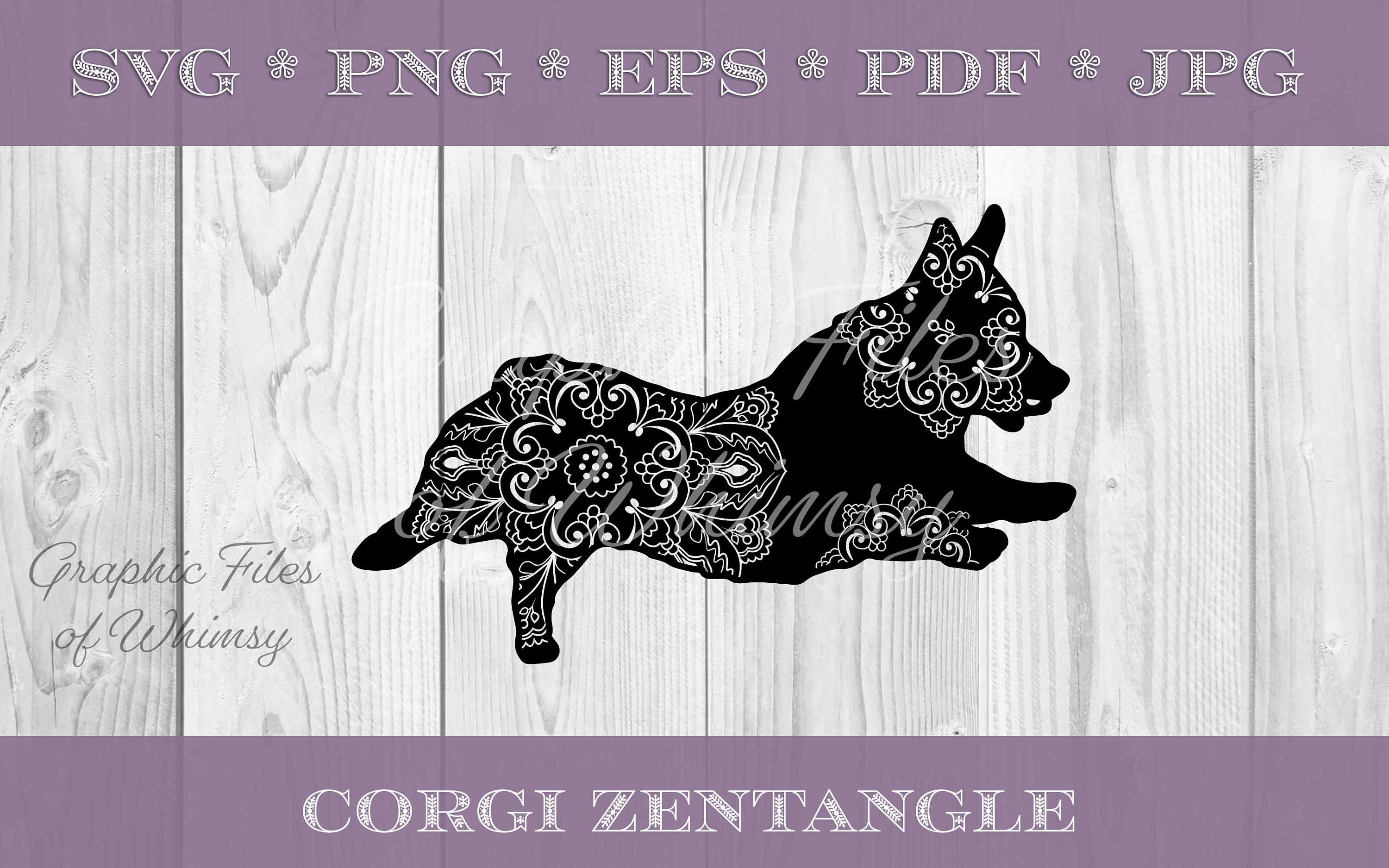 Corgi Mandala SVG Dog Zentangle Cut File Scalable Vector - Etsy Ireland