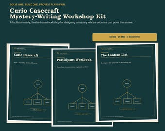 Printable Mystery Writing Workshop Kit for Teens & Adults | Theatre-Based Facilitator Guide + Editable Templates