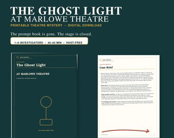 Ghost Light Theatre Mystery Game, Historical Case File, 1–6 Players (PDF)