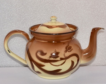Gibsons England Teapot Staffordshire England Vintage Mid Century Speckled Teapot Browns