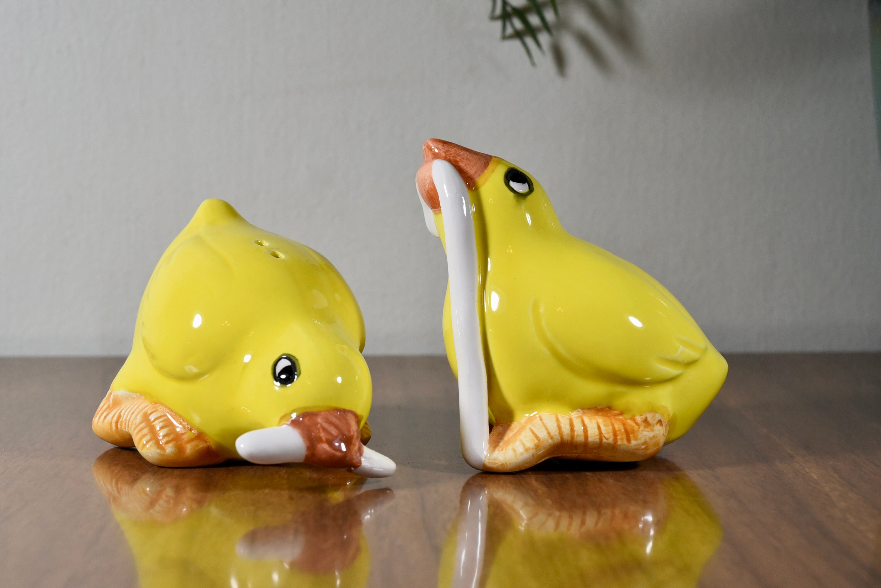 Vintage Baby Chick Salt & Pepper Shakers Ceramic with Yellow Etsy
