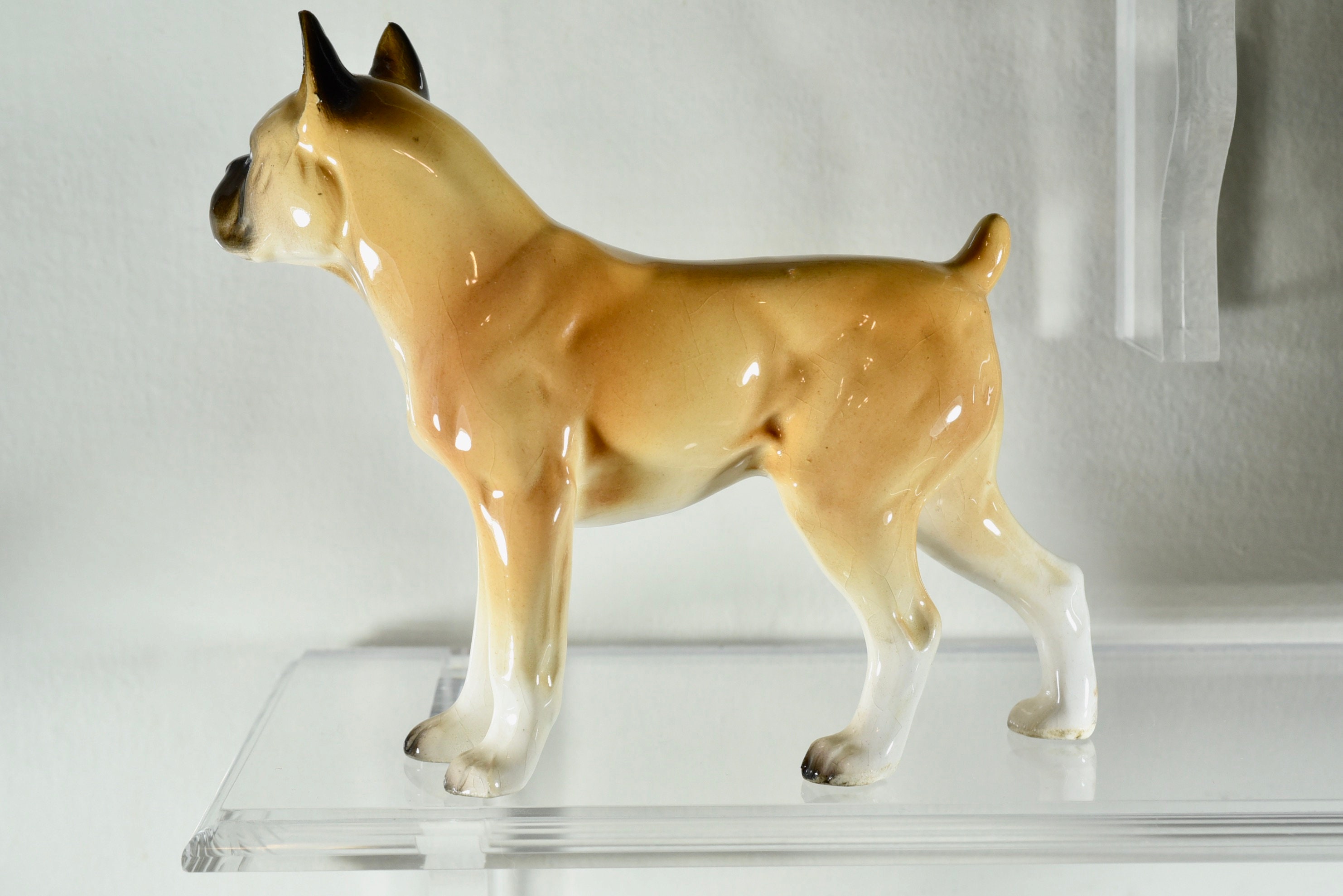 Vintage Boxer Dog Figurine Ceramic Boxer Dog Figurine Made Etsy