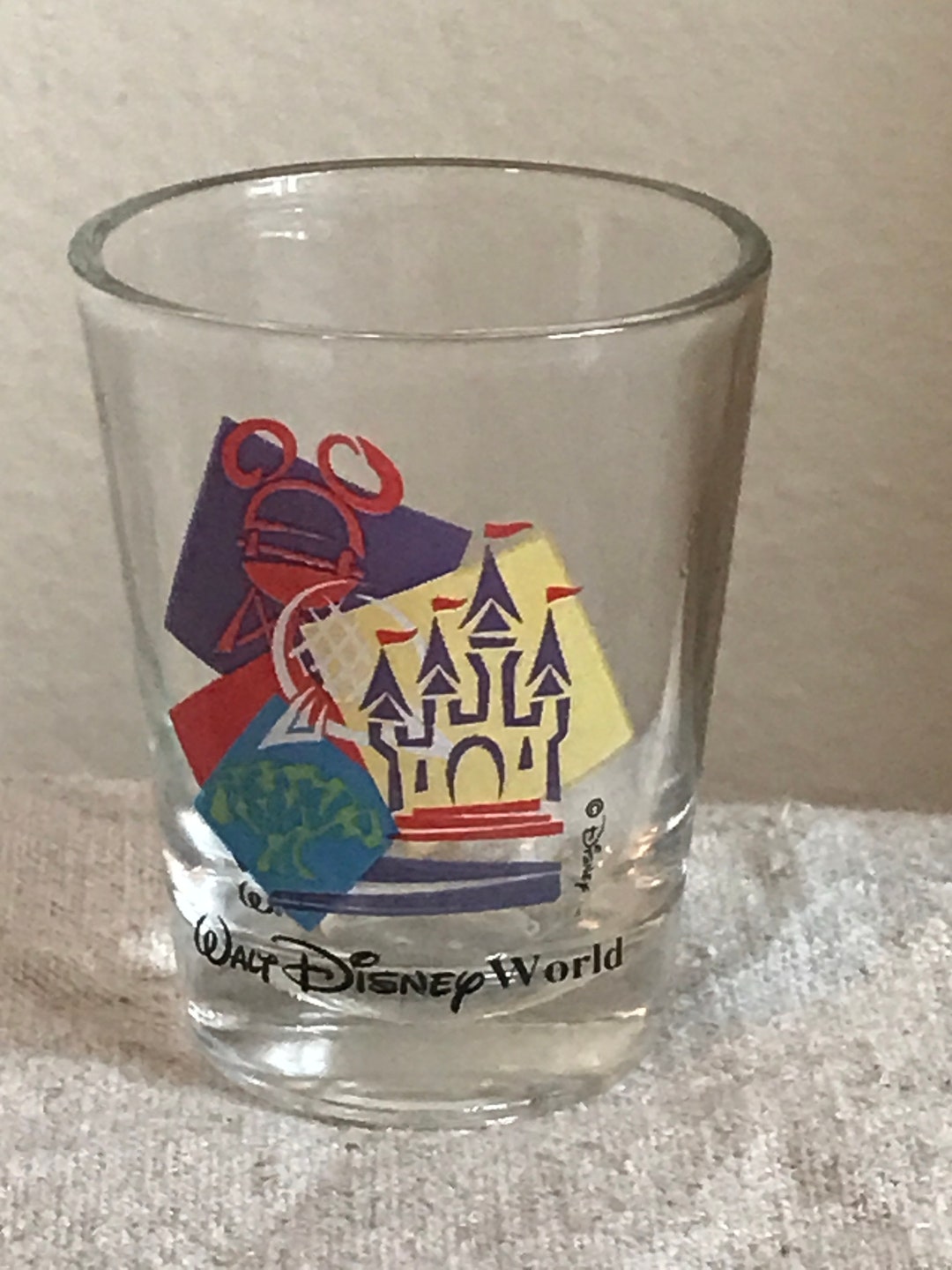 Vintage WALT DISNEY WORLD Shot Glass Etsy