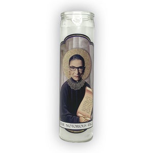 Ruth Bader Ginsburg THE NOTORIOUS RBG Saint Prayer Candle Gift