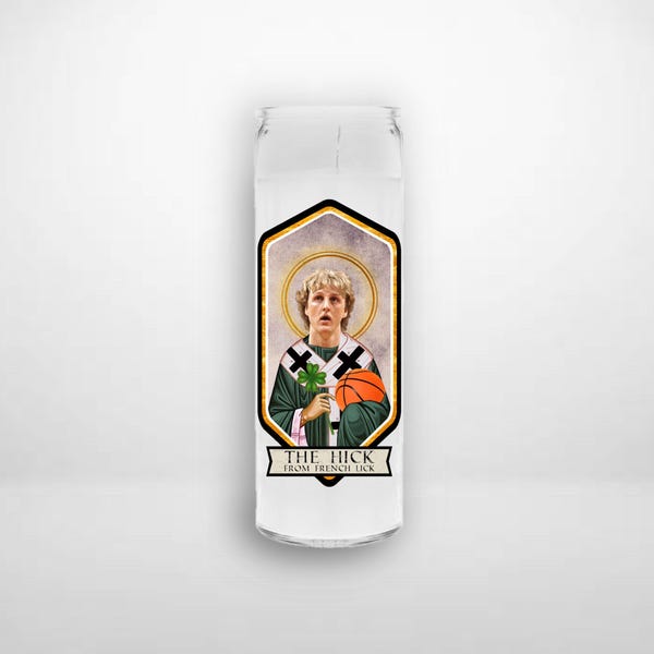 LARRY BIRD Boston Celtics The Hick from French Lick Prayer Candle