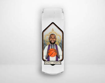 LEBRON JAMES LA Lakers King James Saint Prayer Candle Gift