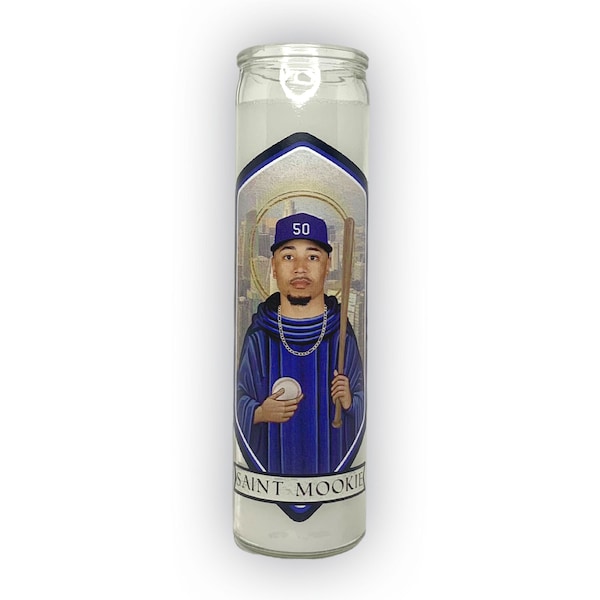 MOOKIE BETTS LA Dodgers St. Mookie Prayer Candle Gift