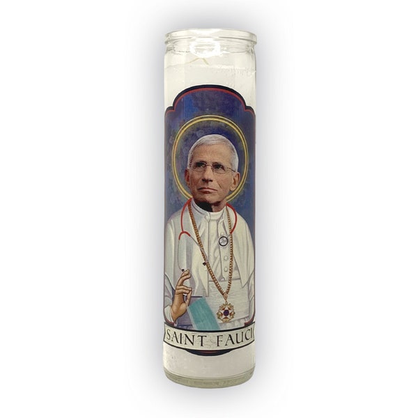 DR FAUCI Saint Fauci Celebrity Prayer Candle Gift