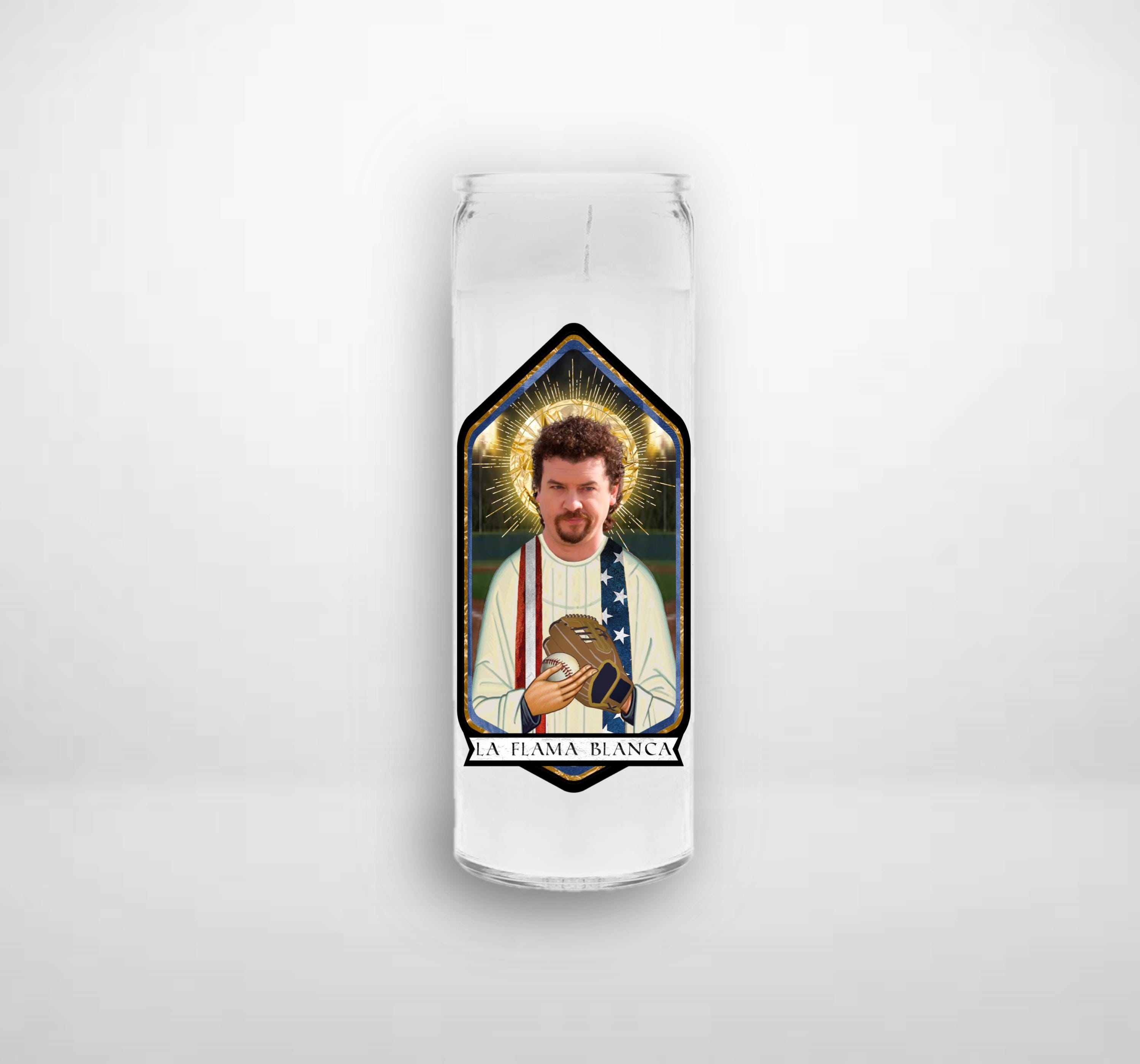 KENNY POWERS La Flama Blanca Saint Prayer Candle