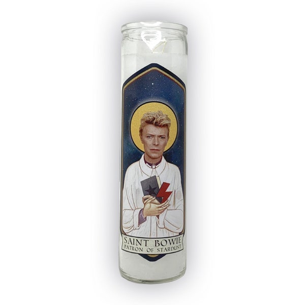 DAVID BOWIE Patron Saint of * Ziggy * Stardust Celebrity Prayer Candle