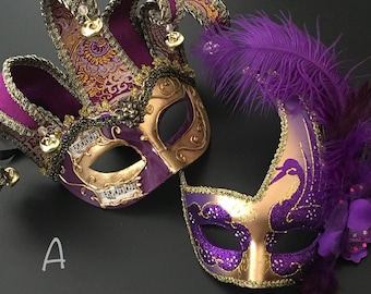 Unisex Black & Silver Accent Jester Masquerade Ball Anniversary Eve Party Mask Unisex Black & Silver Accent Jester Masquerade Ball Anniversary Eve Party Mask