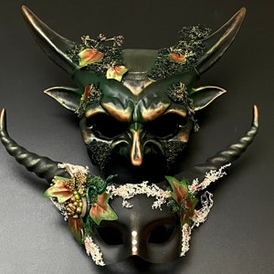 Forest Masquerade Mask, Halloween Mask, Animal Mask, Anniversary Mask, Ball Party Mask, Horns Mask, Party Mask, Ball Mask