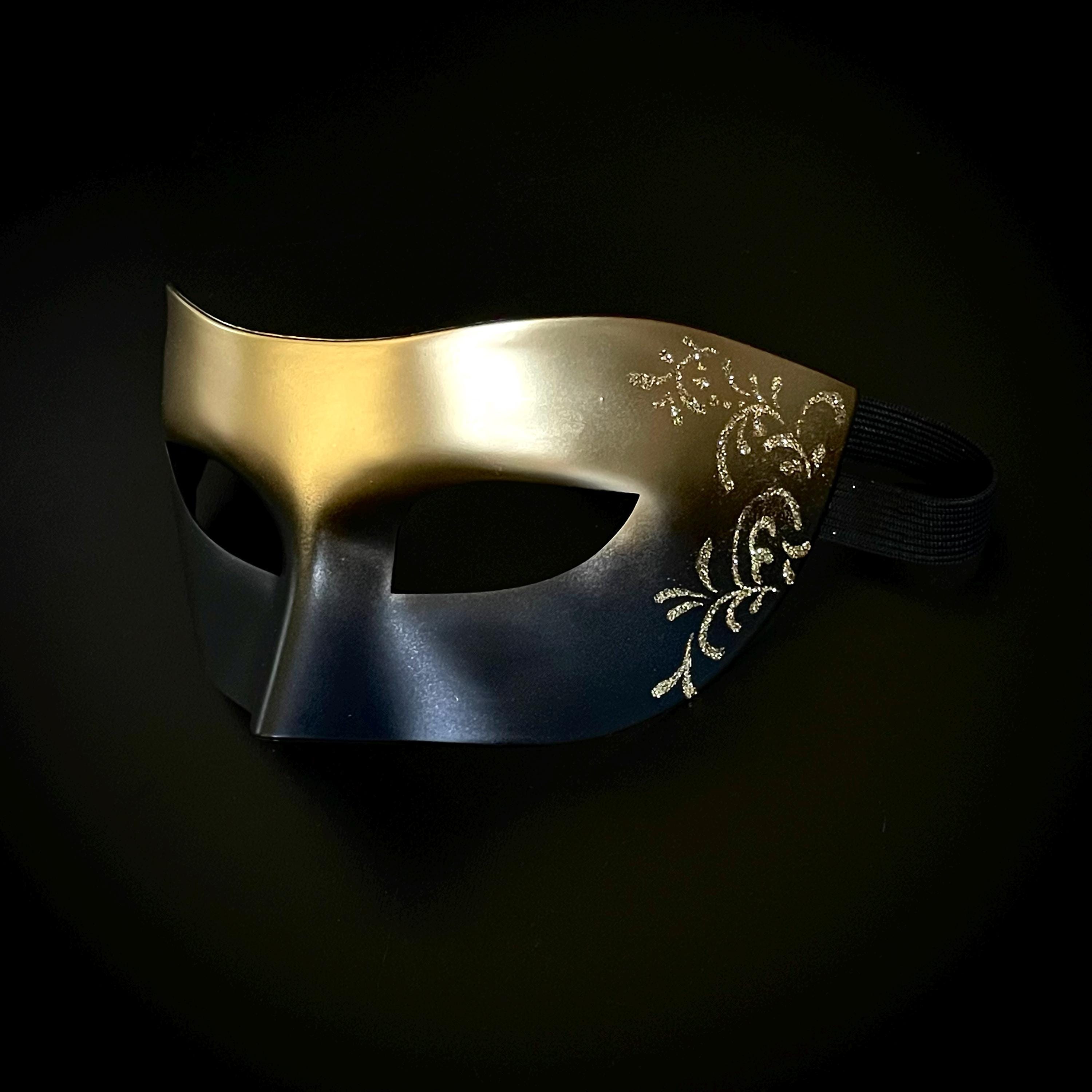 Black & Gold Masquerade Mask Set: Rhinestone Women's Mask - Etsy