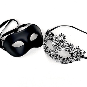 Black Masquerade Mask, Women Mask, Wedding Mask, Anniversary Mask, Women Party Mask, Ball Party Mask, Mens Mask, Halloween Party Mask
