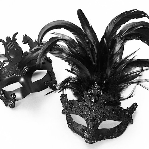 Black Lace Masquerade Ball Eye Mask for Men and Women Etsy