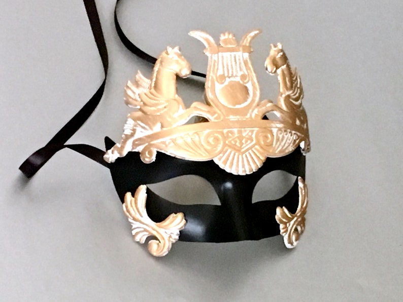 Accessories Costume Accessories Black Gold Masquerade Mask Men Mask Halloween Mask Ball Mask Men Party Mask Party Mask Masquerade Men Mask