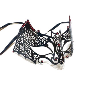 Black Masquerade Mask: Rhinestone Party Mask