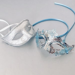 Silver Masquerade Mask: Rhinestone Glitter Party Mask