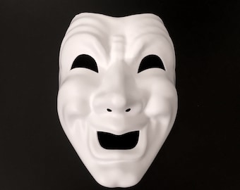 DIY White Masquerade Mask: Unpainted Full Face Mask