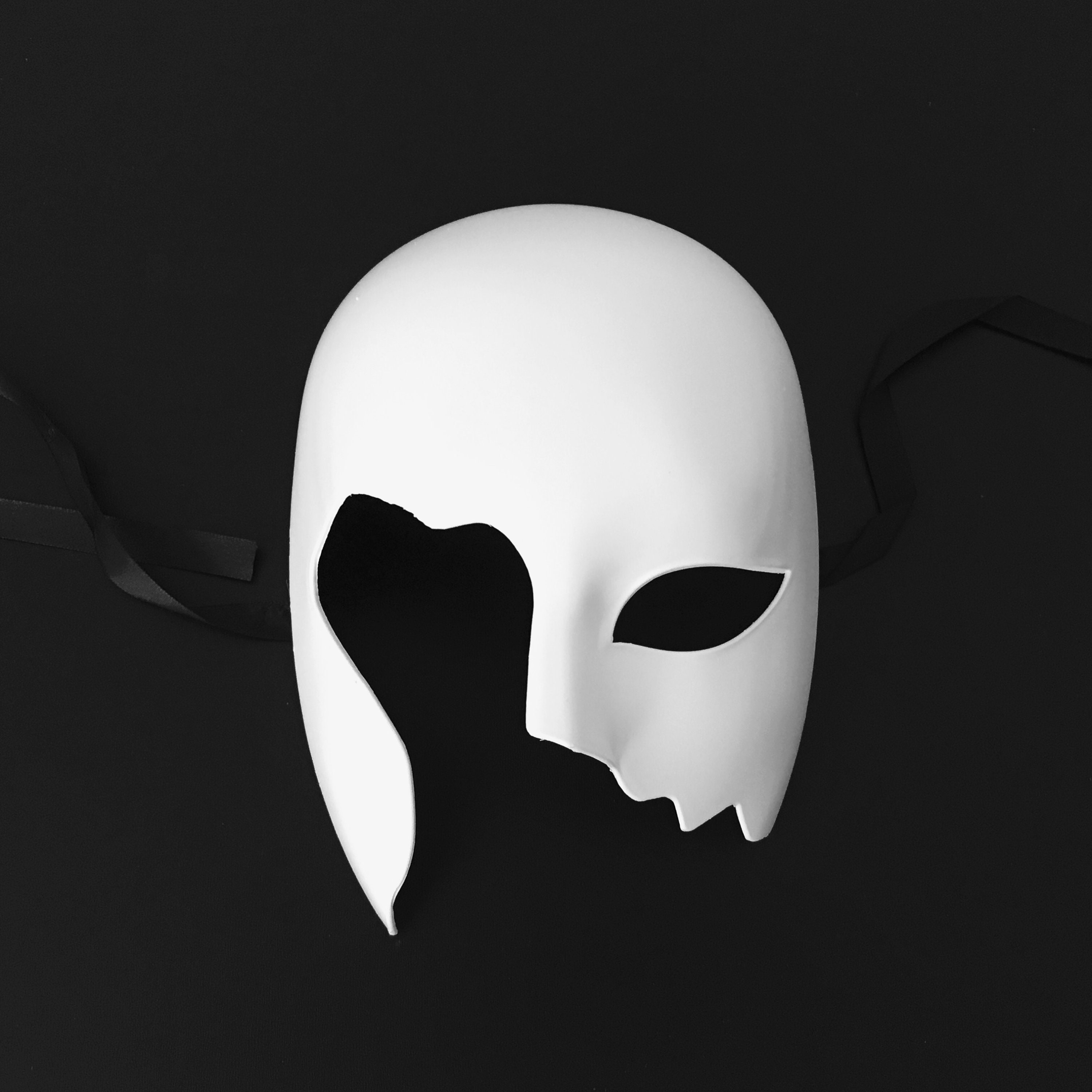 White DIY Masquerade Mask Halloween Mask Blank Mask Etsy