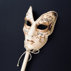 Venetan Masquerade Mask, Ball Party Mask, Stick Mask, Handheld Mask, Face Stick Mask, Opera Stick Madk, Women Mask, Anniversary Mask