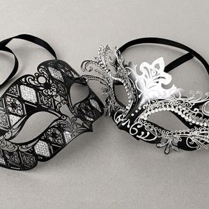 Black & Silver Rhinestone Masquerade Mask: Ball Party Mask