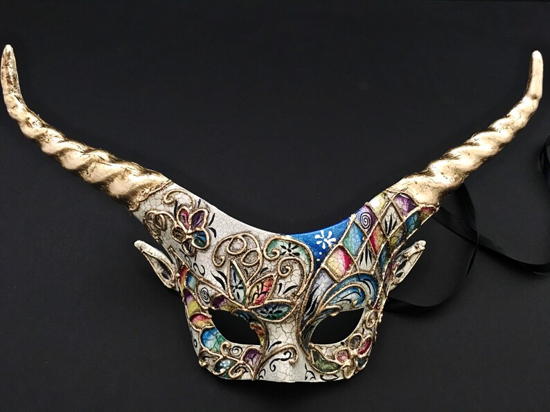 Floral Design Mask Half Face Mask Animal Mask Women Masquerade Mask Mask for Women Halloween Mask Horn Mask Party Event Mask