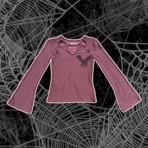 Bat block-printed top
