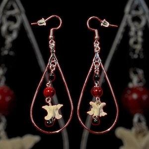 Rattlesnake vertebrae earrings