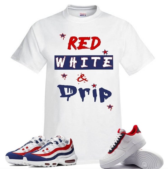 Red White Drip Tee to Nike 4th of July Sneaker - Etsy
