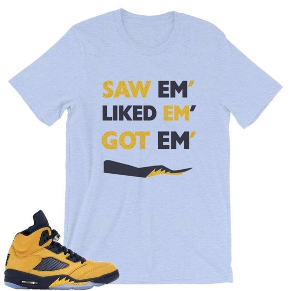 jordan 5 michigan shirt