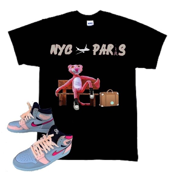 black and pink jordan shirt