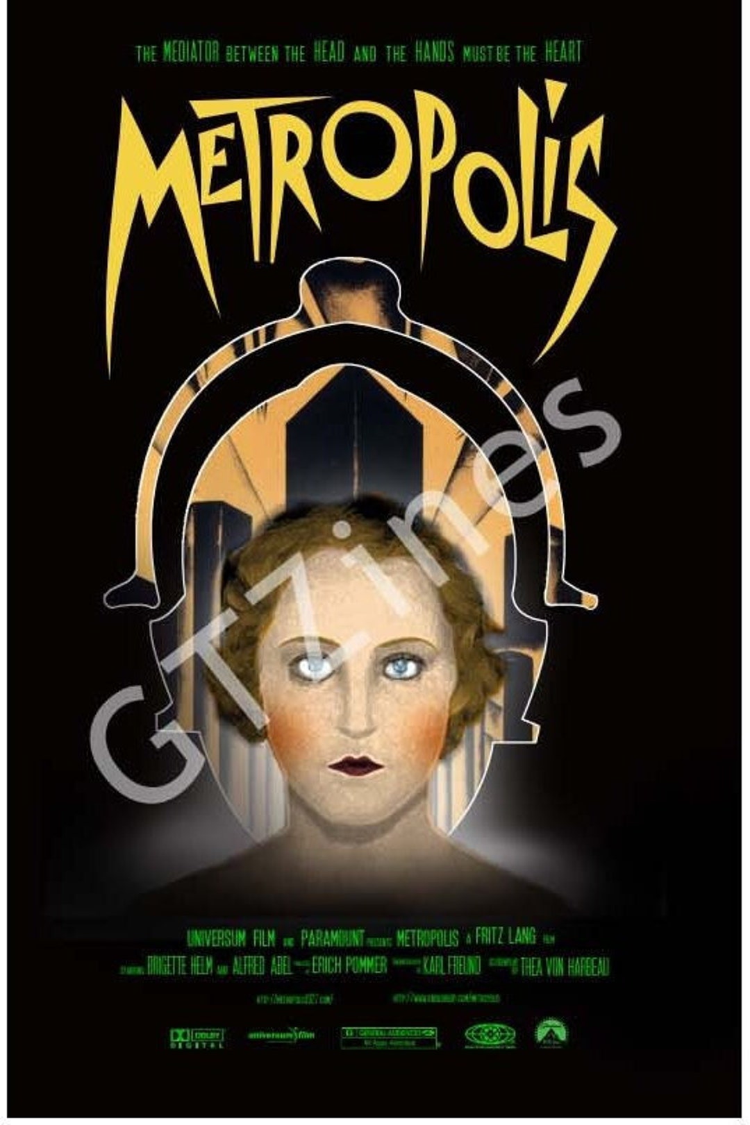 Metropolis Movie Poster original Design Etsy