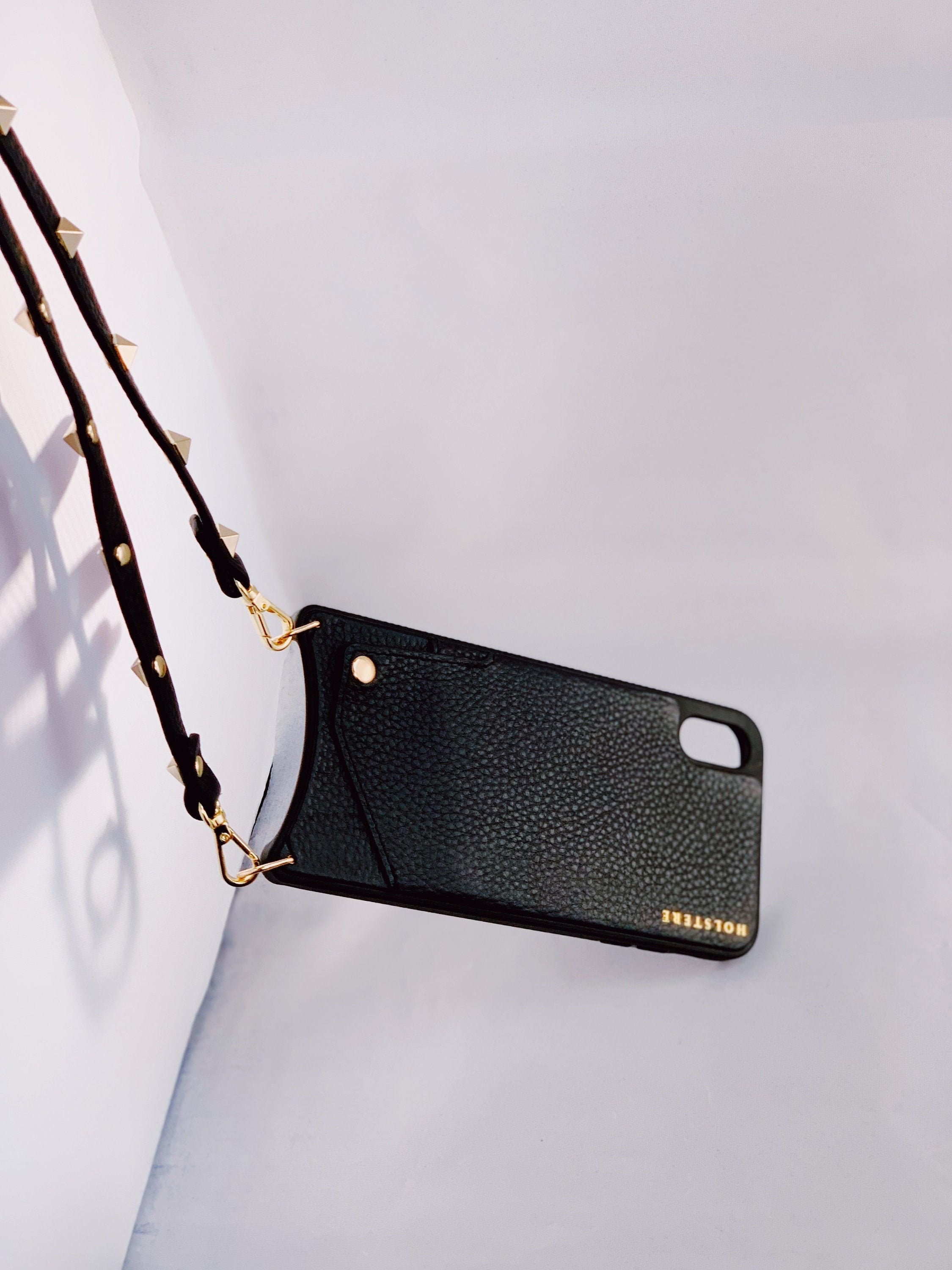 Luxury Genuine Leather iPhone Case Crossbody Durable Phone Etsy