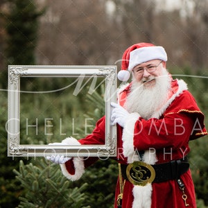 Santa at Christmas Tree Farm &gt;&gt; digital backdrop / background photography composite &gt;&gt; Socially distanced Santa, Social distancing Card 6