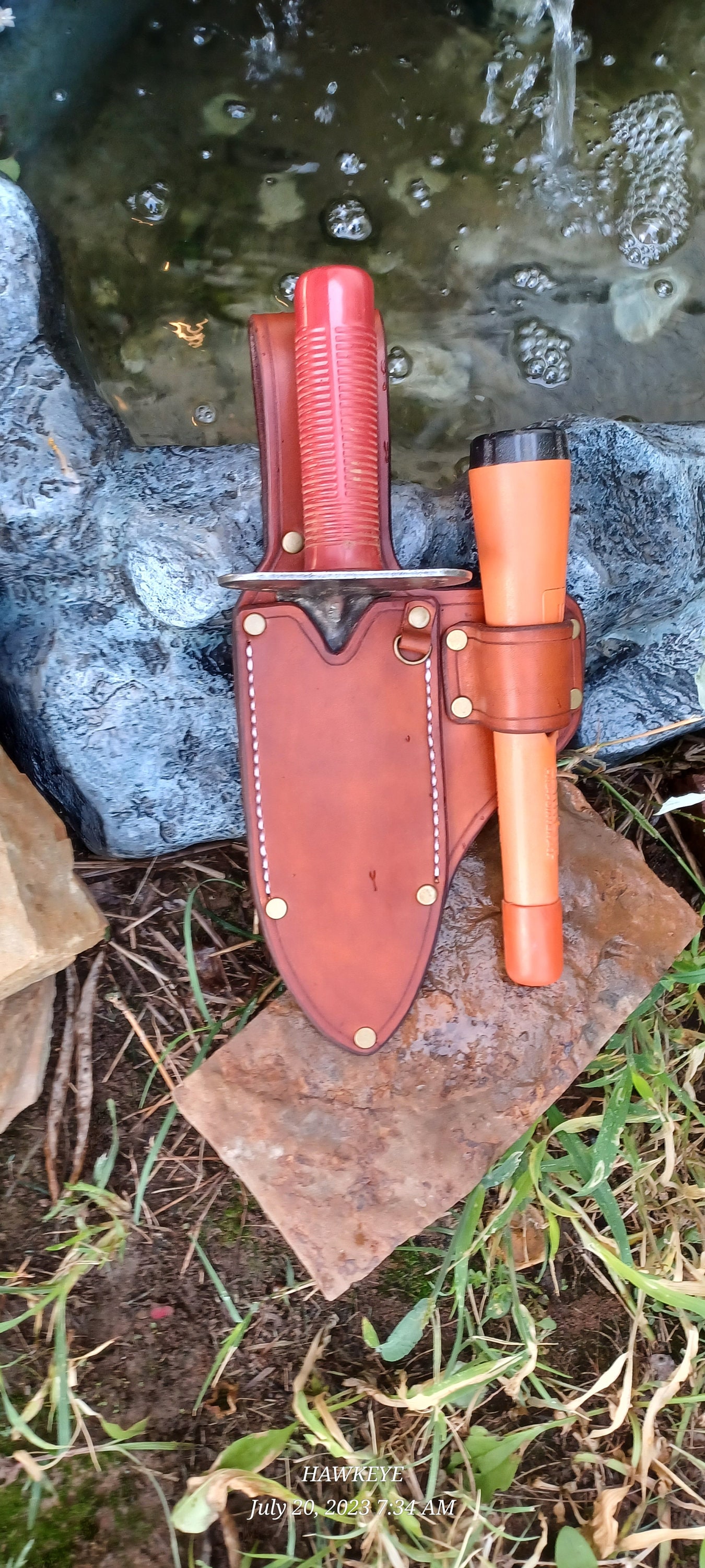 Handmade Leather Sheath for Metal Detecting Digger/Pinpointer. (Booker Leather)