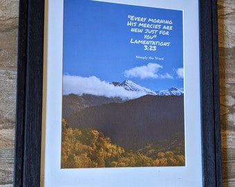 Framed "Mercies" Inspirational and Motivational Art