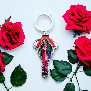 Virgin Mary, Our Lady of Guadalupe, Virgen De Guadalupe Keychain