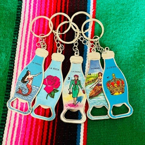 Lotería Bottle Opener Keychains/Mexican Bingo Bottle Opener/Keychains For All/Gifts For All/Party Favors/Gift Stuffers