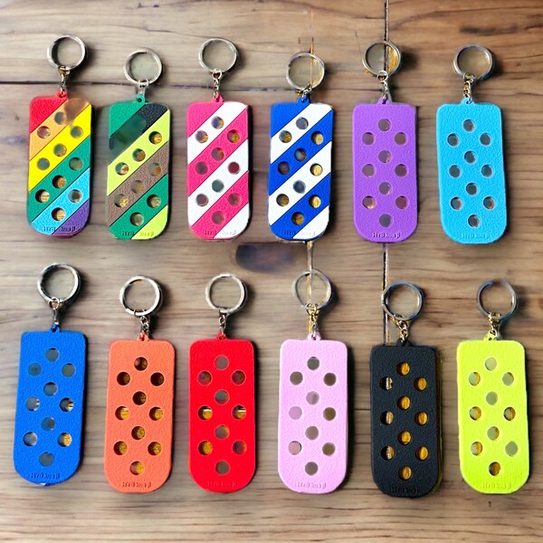 Keychains/Charm Holder Keychain/Backpack Charm Tags/Inspired Croc Charm Keychains/Gifts For All/Party Favors/Kids/Adults/Silicone Keychains