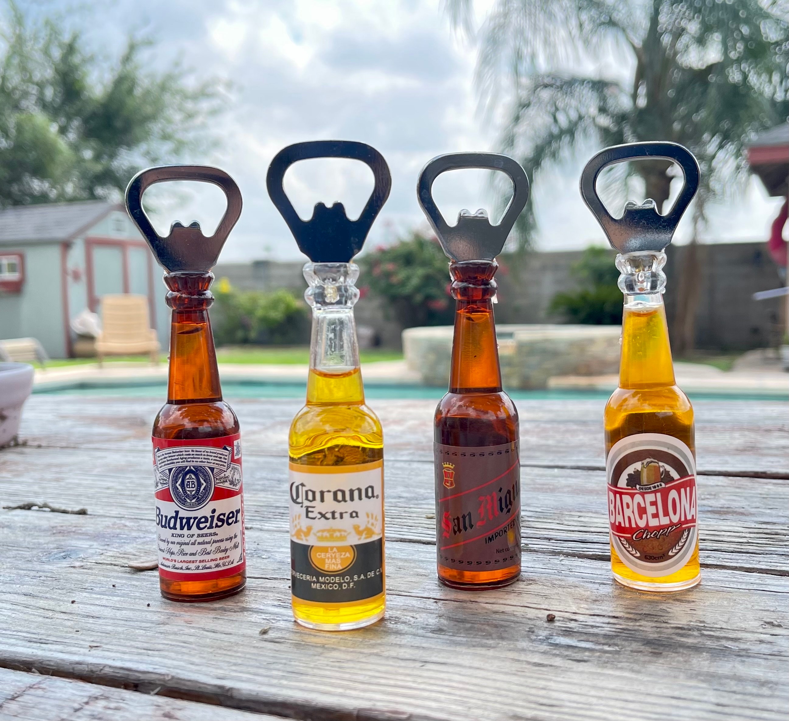 Budweiser bottle shop opener keychain