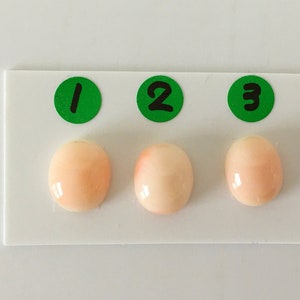 12.1x10.2mm, 11.8x9.9mm, Natural deep sea angel skin color coral oval cabochon, Natural pink color coral loose,Price per piece
