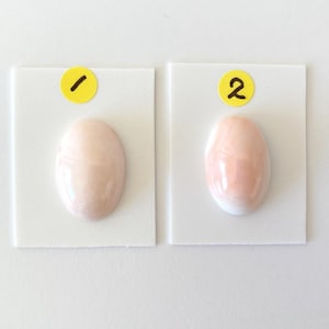 Natural Deep Sea Coral Oval Cabochon, Natural Pink / Genuine White Color Coral Loose For Jewelry Making, Price per Piece