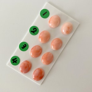 11x9mm Natural Deep Sea Coral Oval Cabochon, Natural Pink Color Coral, Price per Pair, For Jewelry Making, Natural Color, Genuine Coral