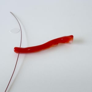 Japanese Red Coral Branch: Aka Natural Red Coral - 43mm Length, Side Full Hole, Jewelry Making Supply image 6