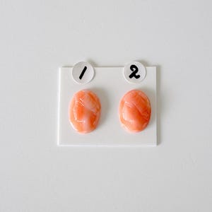 Natural Deep Sea Coral Cameo Oval Cabochon , Pink/Orange Coral Carving Loose, Natural Color Coral Loose, Price per Piece